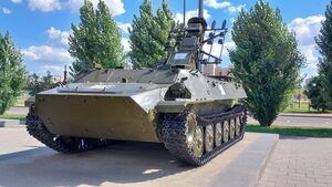 Боевая машина 9А35 зенитно-ракетного комплекса Стрела-10 (Stavropol, park Patriot), monument to technology