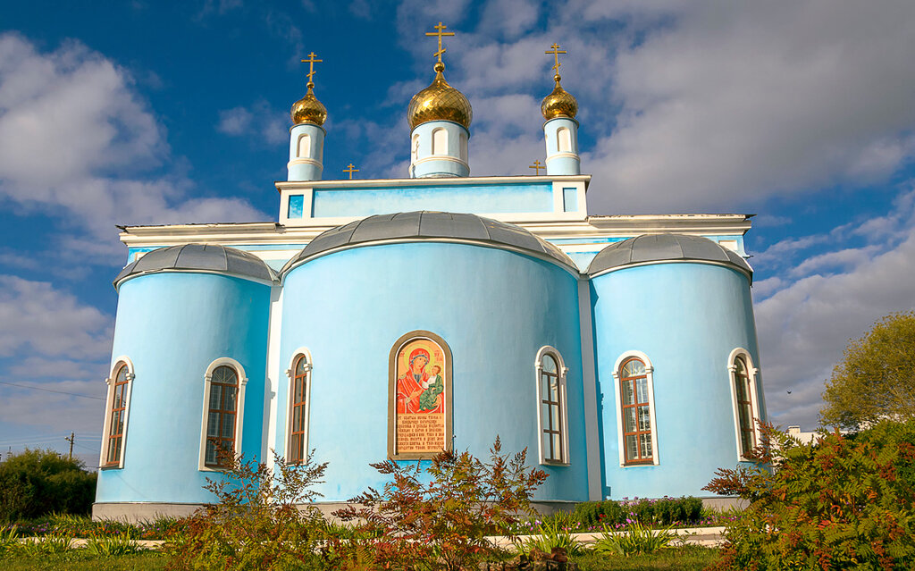 Iglesia ortodoxa Tserkov Ikony Bozhiyey Materi Iverskaya V Tyoplom, , foto