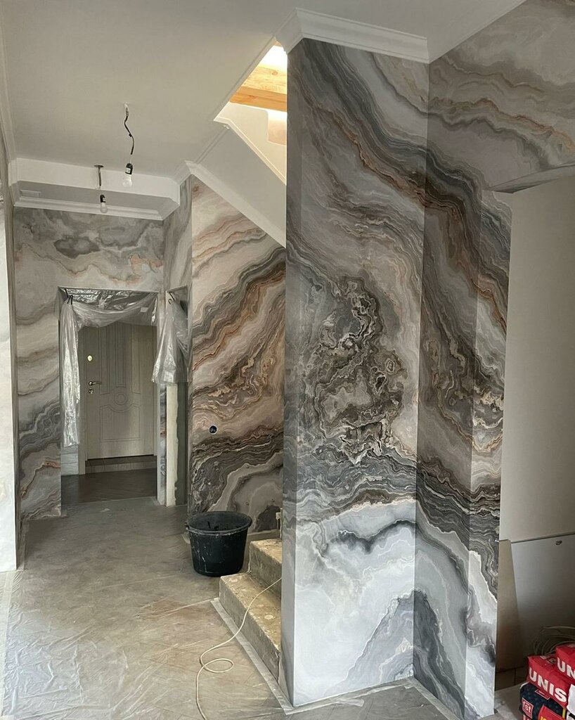 Декоративное панно из гибкого камня