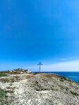 The ruins of the chapel of St. Elijah (Autonomous Republic of Crimea, Feodosiyskiy gorodskoy sovet, Gosudarstvenny prirodny zakaznik regionalnogo znacheniya Gorny massiv Tepe-Oba), chapel, memorial cross