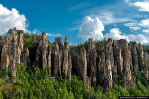 Горная вершина Ленские столбы, Республика Саха (Якутия), фото