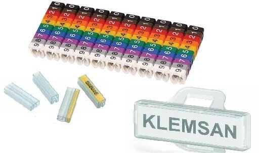 Плоская маркировка кабеля klemsan 11x32мм
