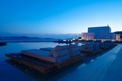 Внешний вид отеля Manoulas Beach Mykonos Resort в Агиосе Иоаннисе Диакофтисе, фото 5