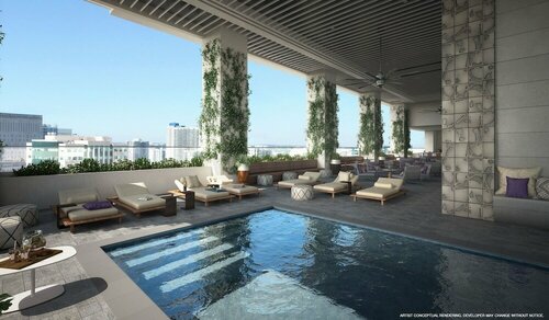 Гостиница Modern High-Rise Condo with Pool/Gym, in Central Dt Miami!