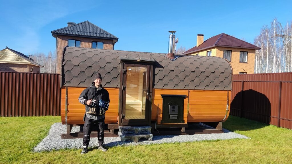 Hamam ve sauna inşaatı Kedrovaya Delanka, Novosibirsk, foto