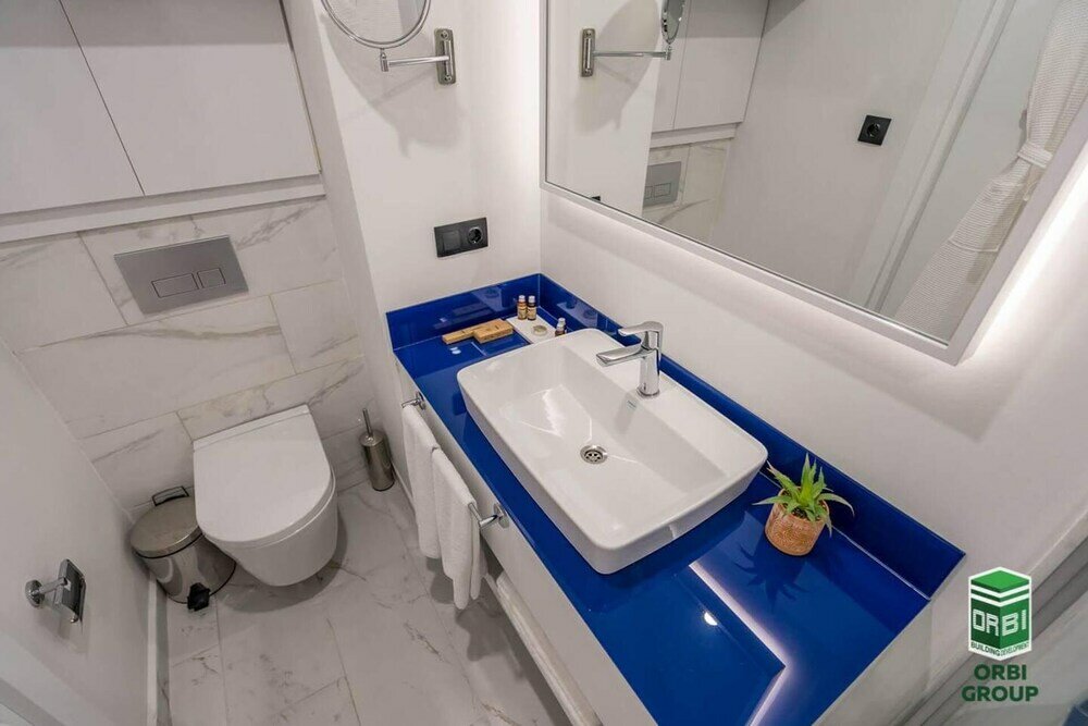 Фото Двухкомнатные апартаменты Orbi City, 27 этаж, вид на горы и море	