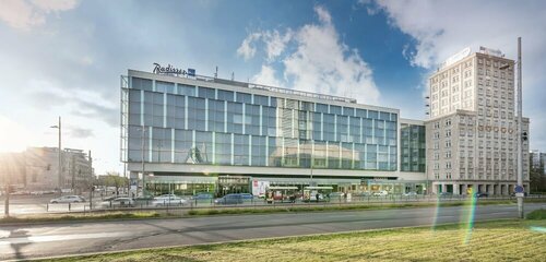 Внешний вид отеля Radisson Blu Hotel Leipzig в Лейпциге, фото 1