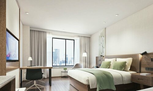 Гостиница GreenTree Inn Nanchang Honggutan New Area Cuiyuan Road Subway Station Business Hotel в Наньчане