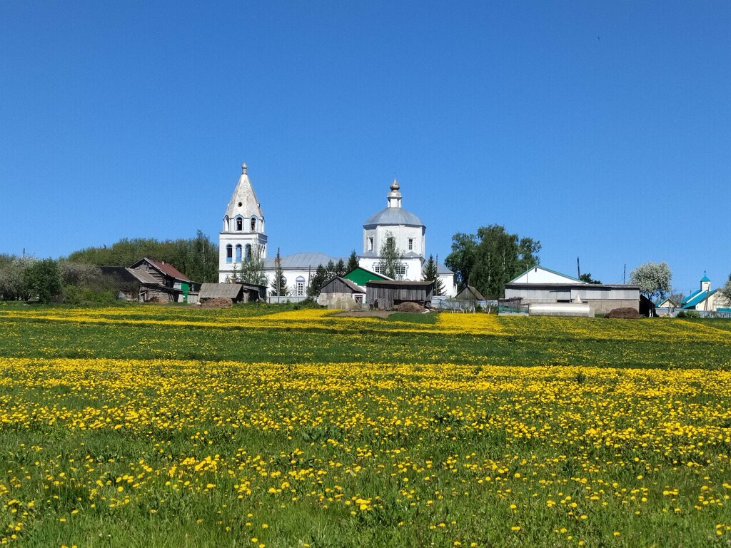 Православный храм Церковь Владимирской иконы Божией Матери в Старом Бурце, Кировская область, фото