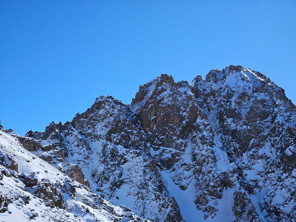 Mountain peak Manshuk Mametova Peak 4194 meters, Alma‑Ata District, photo