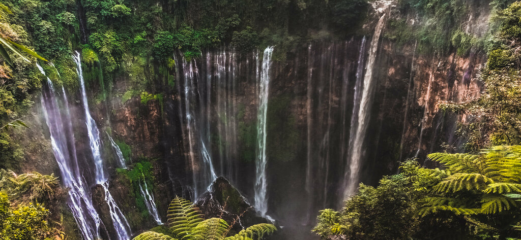 Waterfall Tumpak Sewu Waterfall, East Java, photo