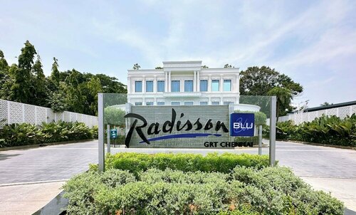 Внешний вид отеля Radisson Blu Hotel GRT Chennai в Сент-Томасе Маунт-Паллавараме Кантонменте Борде, фото 2