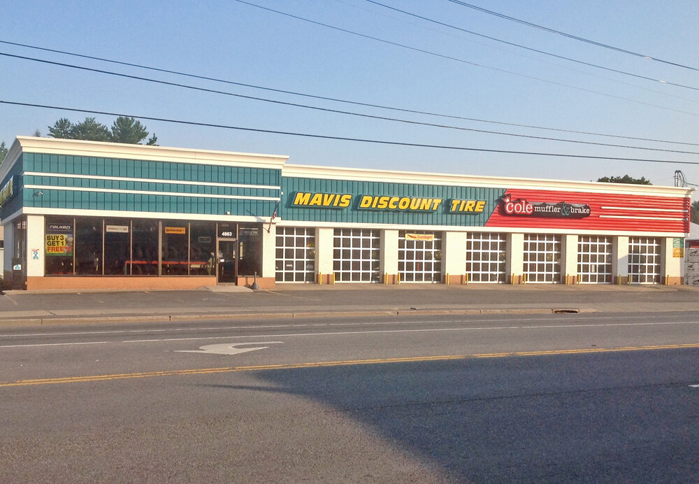 Mavis Discount Tire, tires and alloys, United States, New York Mills, 486.....