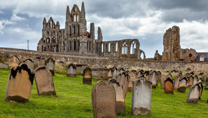 Whitby Abbey (England, North Yorkshire County), landmark, attraction