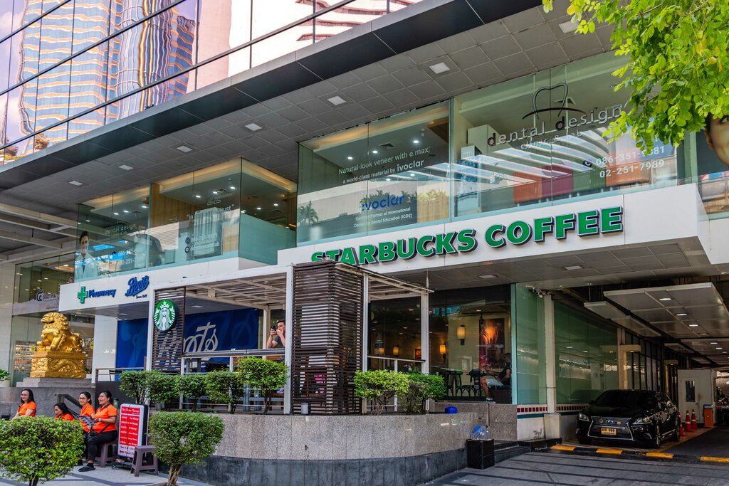 Coffee shop Starbucks coffee, Bangkok, photo