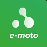 Логотип автошколы «E-Moto»