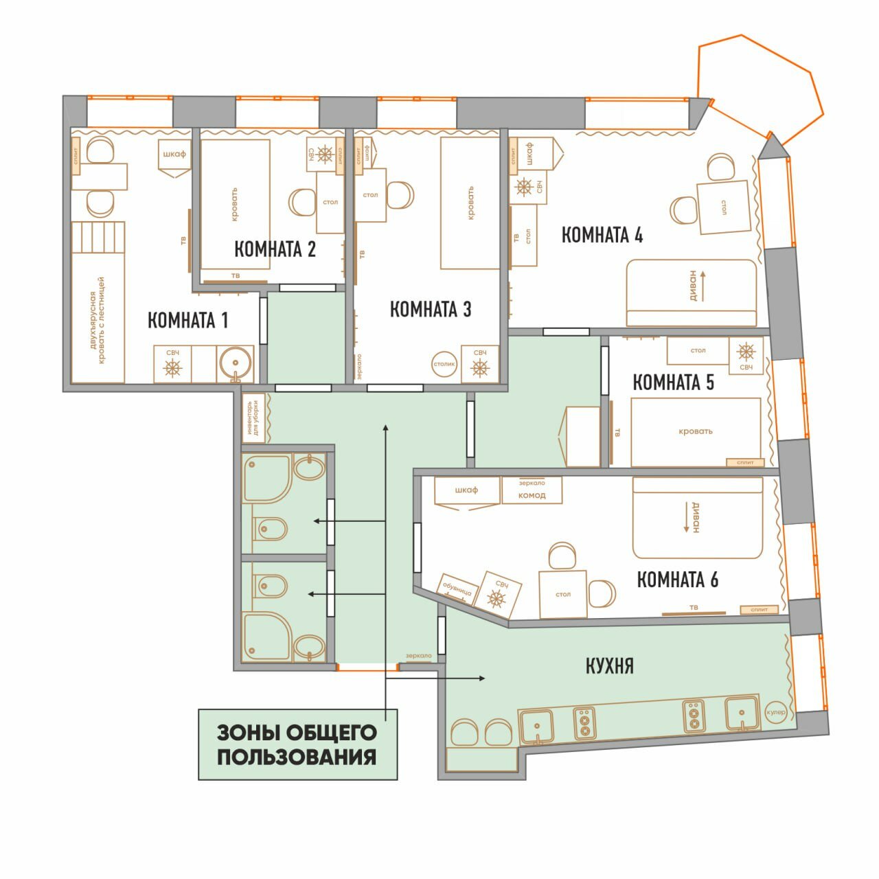 Фото Комнаты на Газетном