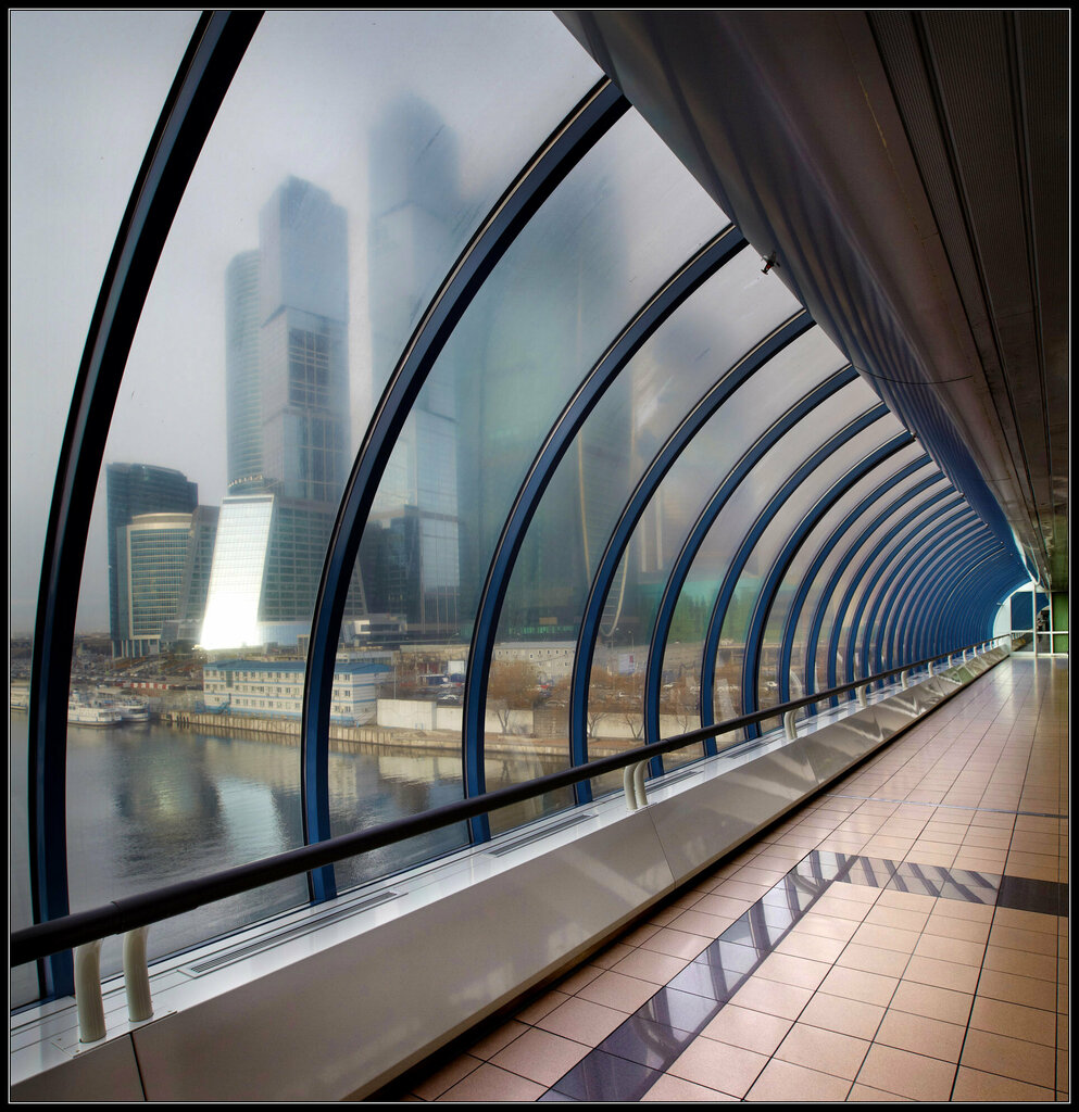 Observation deck Смотровая площадка моста Багратион, Moscow, photo