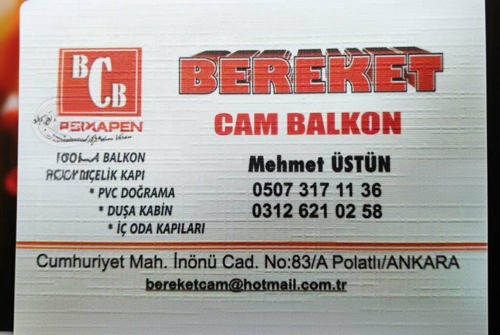 Glass, glass products Bereket Cam Balkon, Polatli, photo