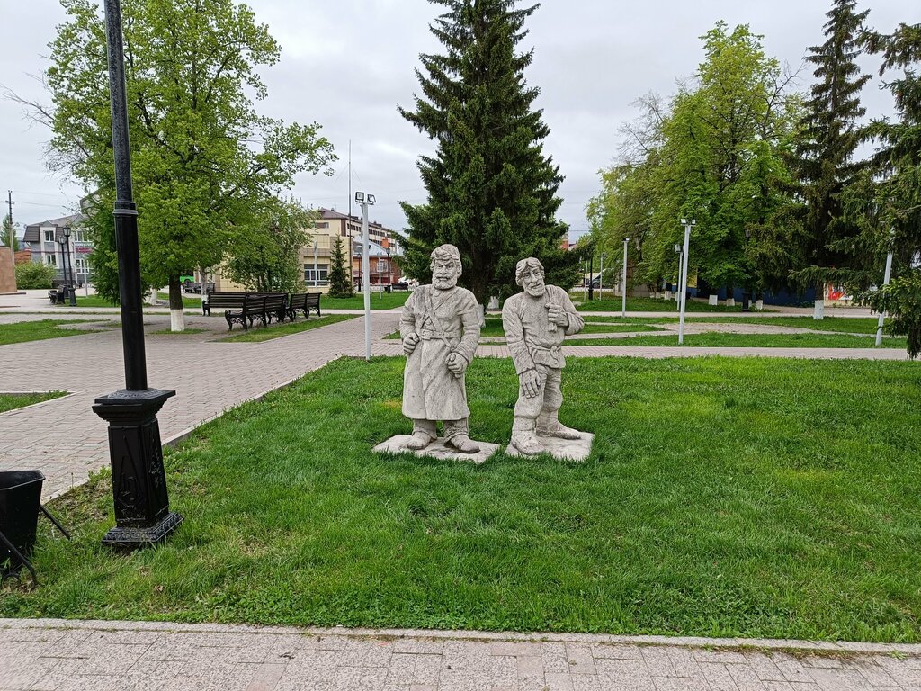 Monument, memorial Казак и крестьянин - памятник основателям города Ишим, Ishim, photo