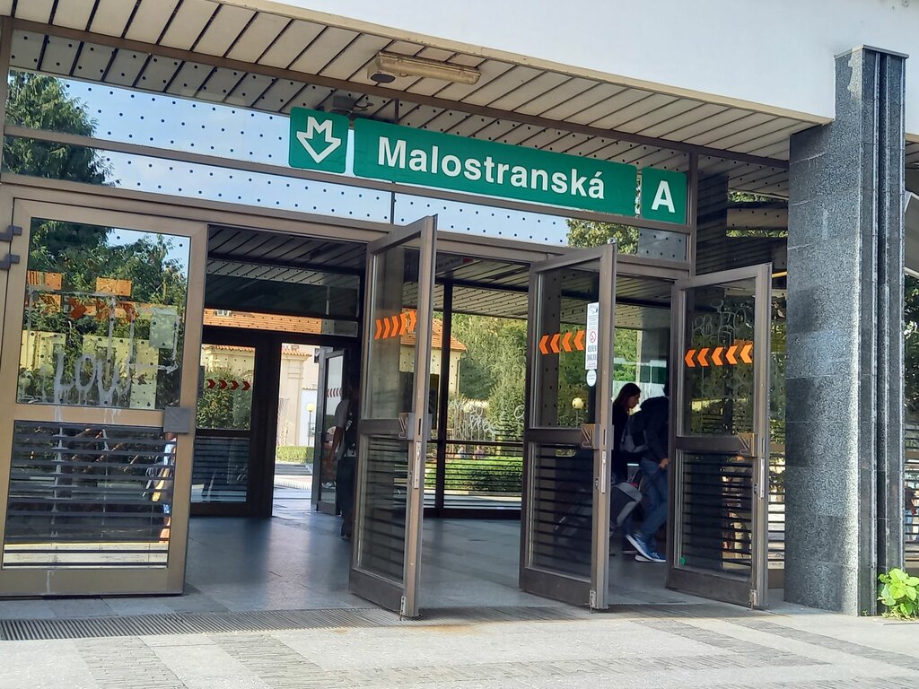 Metro station Malostranska metro station, Prague, photo