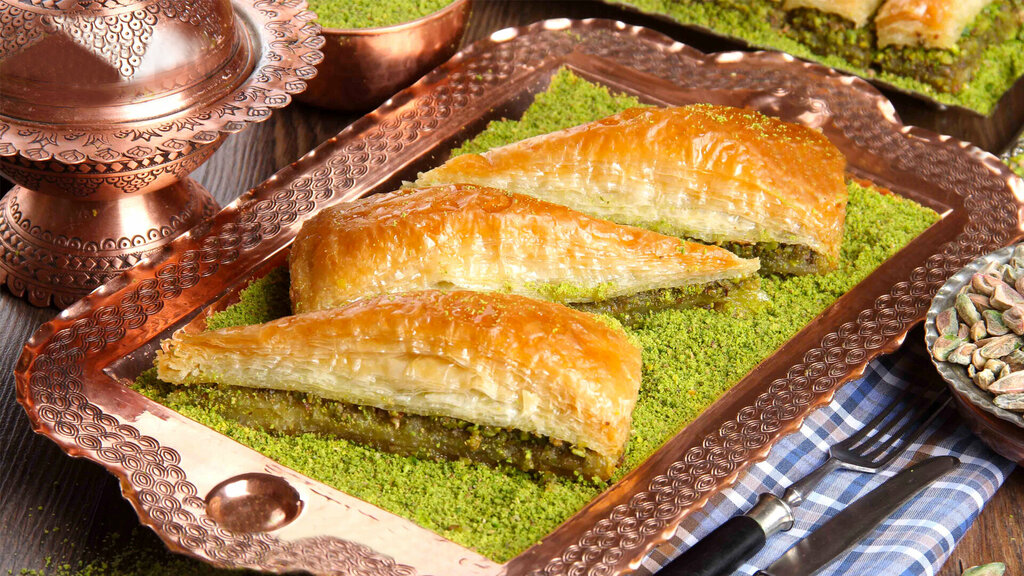 Goods for confectioners Unluler Baklava, Gaziantep, photo