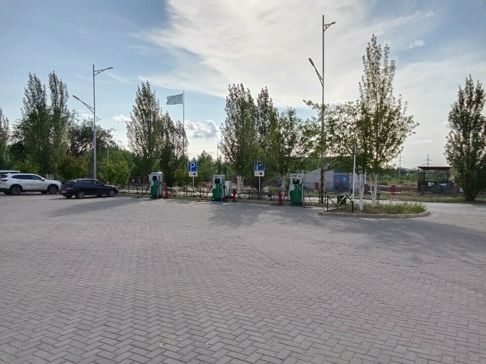 Electric car charging station Qazaq, Aktobe, photo