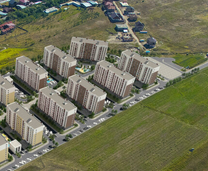 Жаңа салыңған үйлердегі пәтерлер Eco Park Alatau тұрғын үй кешені, Алматы облысы, фото