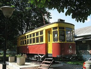 Трамвайный вагон типа Харьковский (Krasnodar, Tsentralniy City administrative district, Dubinka Microdistrict), monument to technology