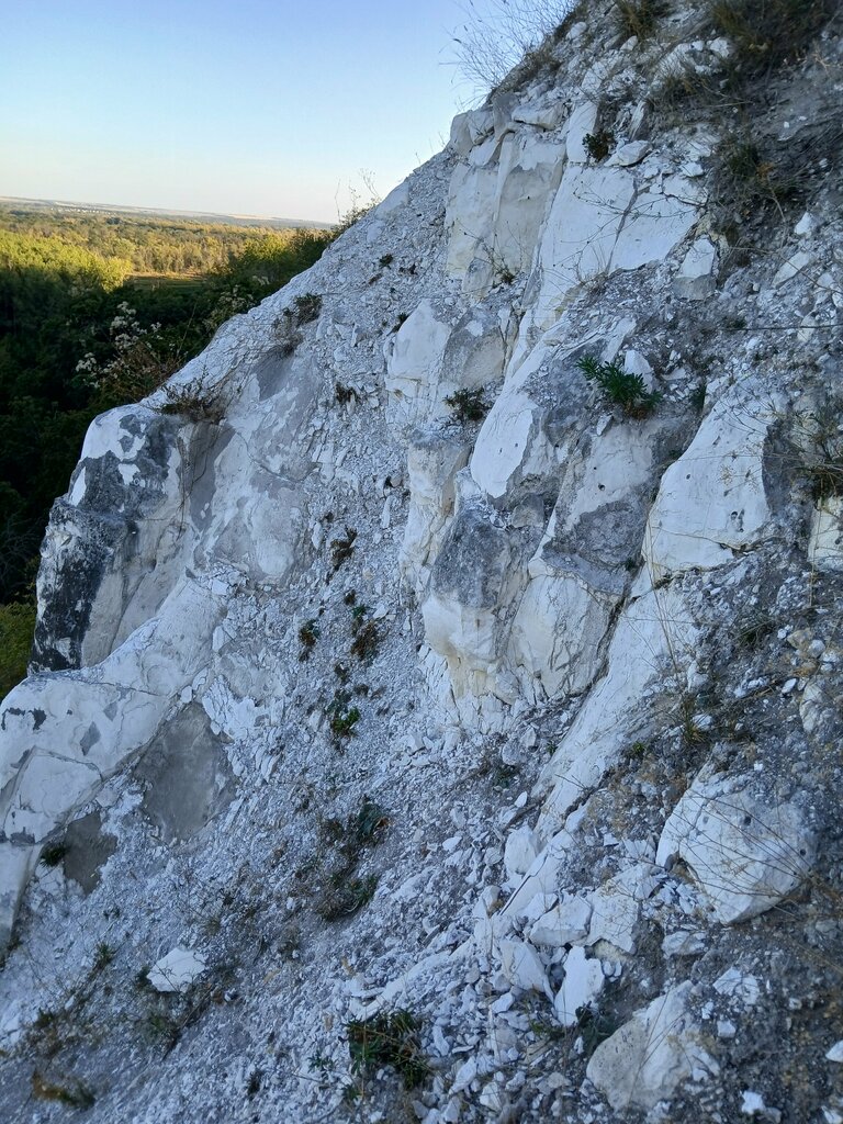 Turistik yerler Razbeikinskie Caves, Voronejskaya oblastı, foto