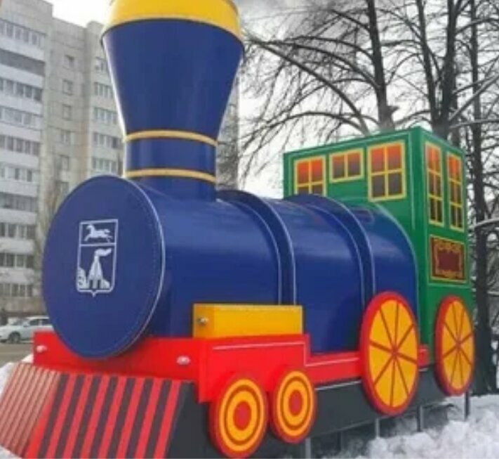 Декоративный объект Паровозик, Барнаул, фото