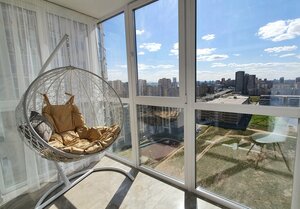 отель Видовые апартаменты с парковкой около набережной и аквапарка Ривьера