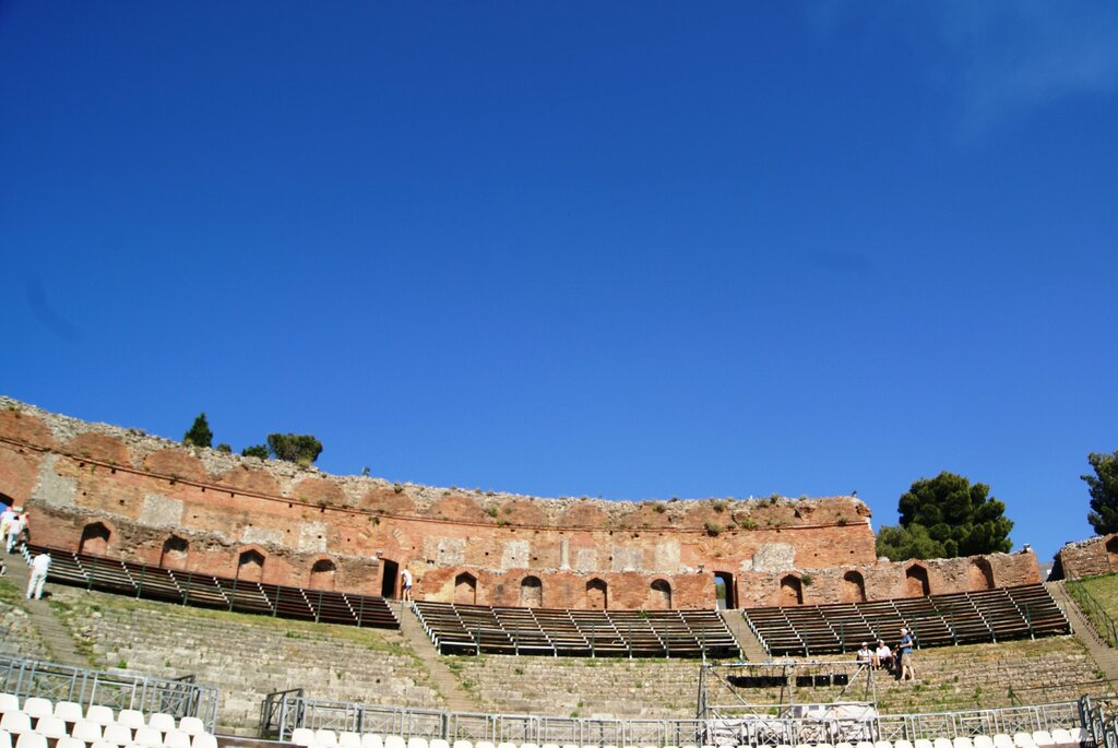 Landmark, attraction Античный театр Таормины, Taormina, photo