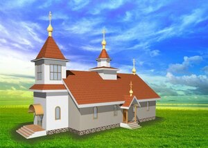 Orthodox church (Village Usiaž, Pramyšlienaja vulica, 30Б), orthodox church