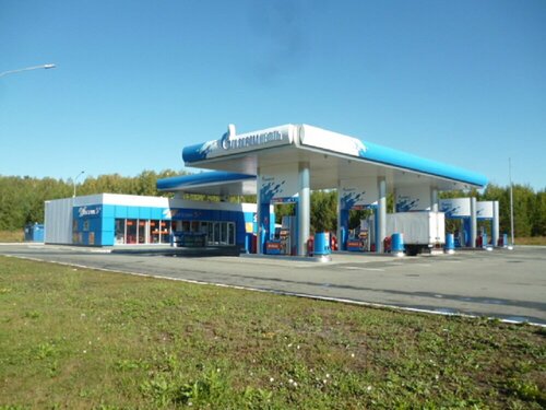 محطة وقود Gazpromneft ، مقاطعة تشيليابينسك، صورة