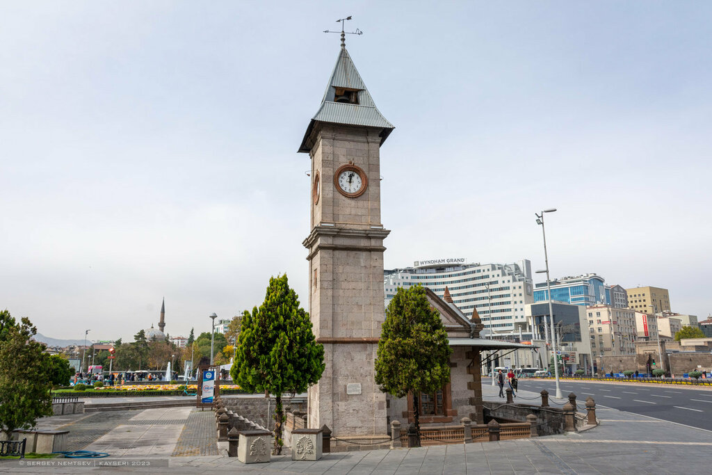 Landmark, attraction Clock Tower, Kayseri, photo