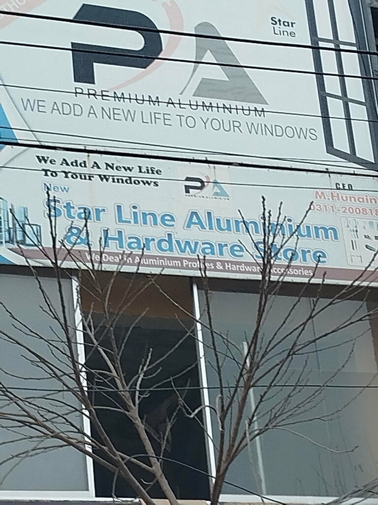 Windows Star line aluminum hardware shop, Lahore, photo