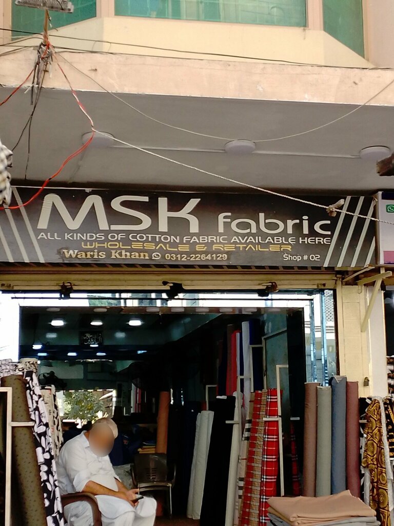 Clothing store M. S. k fabric, Karachi, photo