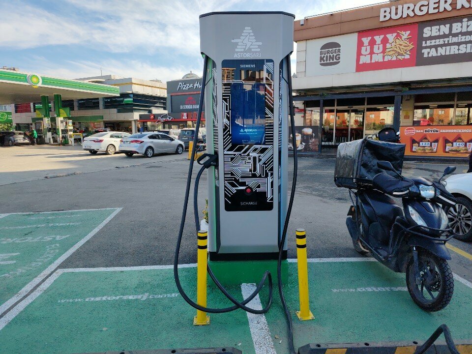 Electric car charging station Astor Charge, Istanbul, photo
