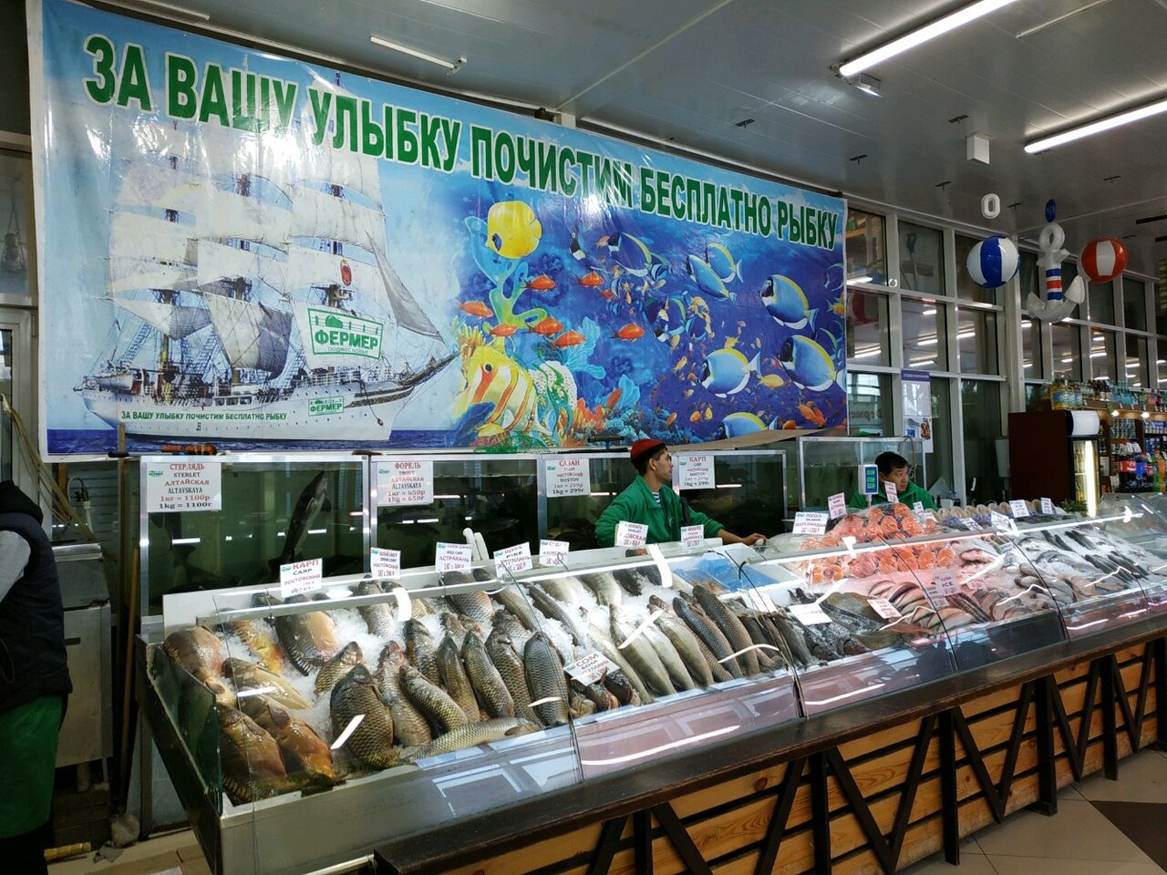 Рыбный отдел в магазине