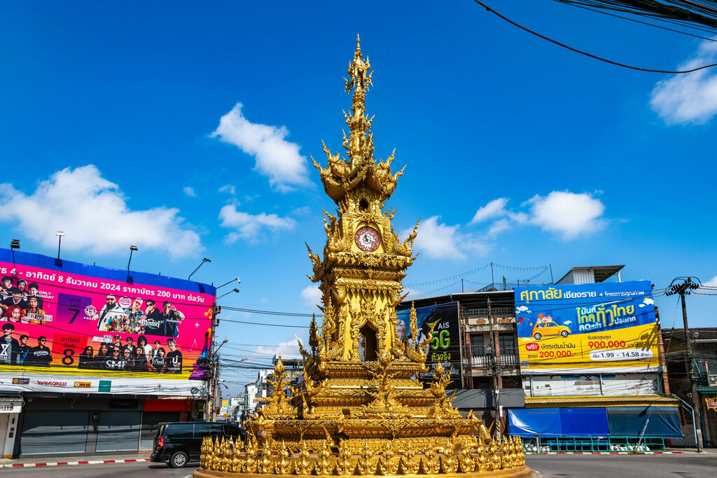 Landmark, attraction Chiang Rai Clock Tower, Chiang Rai, photo