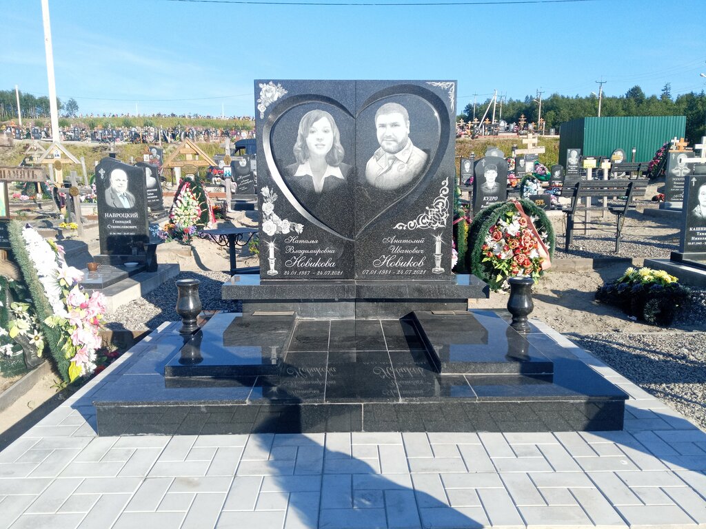 Production of tombstones Base, Murmansk, photo