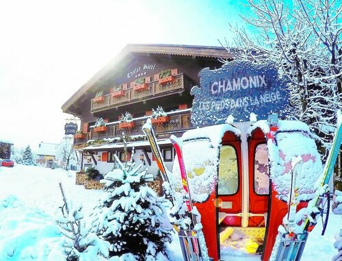 Внешний вид отеля Chalet Hotel le Castel в Шамони-Мон-Блане, фото 5