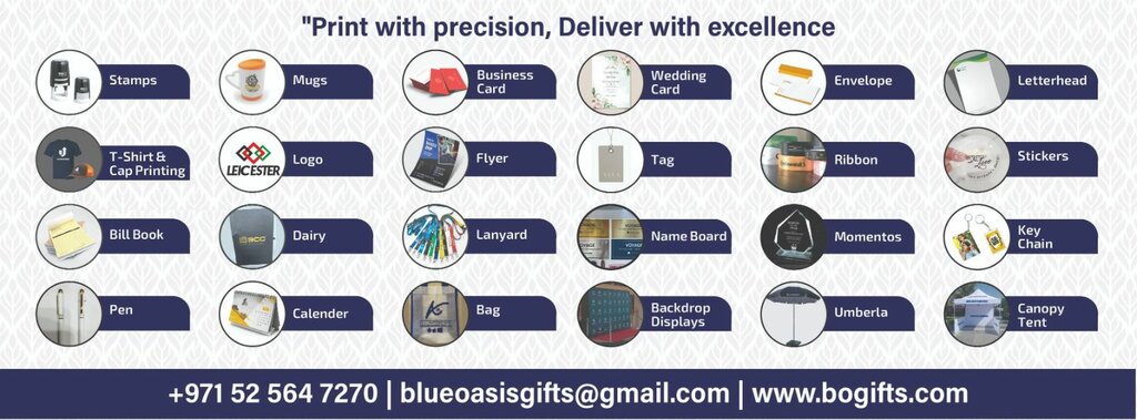 Printing services Blue Oasis Gifts Trading, Sharjah, photo