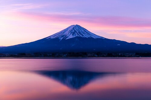 Mountain peak Volcano Fuji 3776 meters, Yamanashi Prefecture, photo