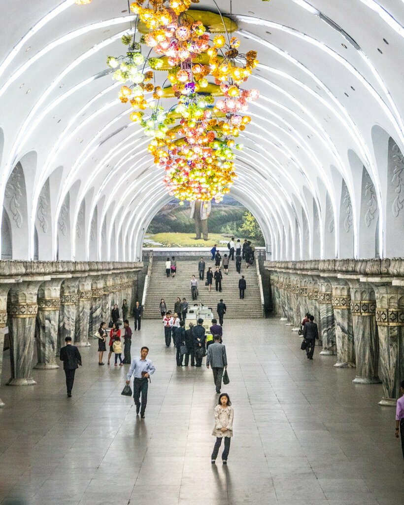 Metro station Yonggwang metro station, Pyongyang, photo