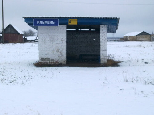 Остановка общественного транспорта Ильмень, Воронежская область, фото