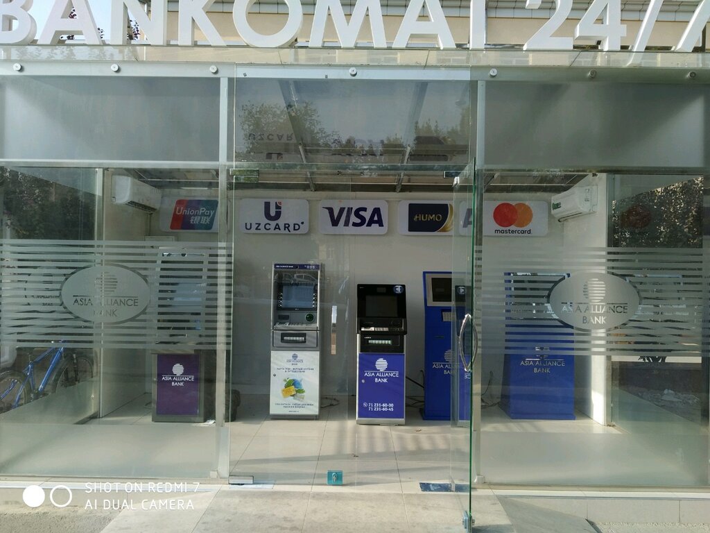 Bankomat Asia alliance bank, bankomat, Toshkent, foto