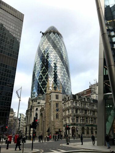 Turistik yerler Mary Axe Tower, Londra, foto