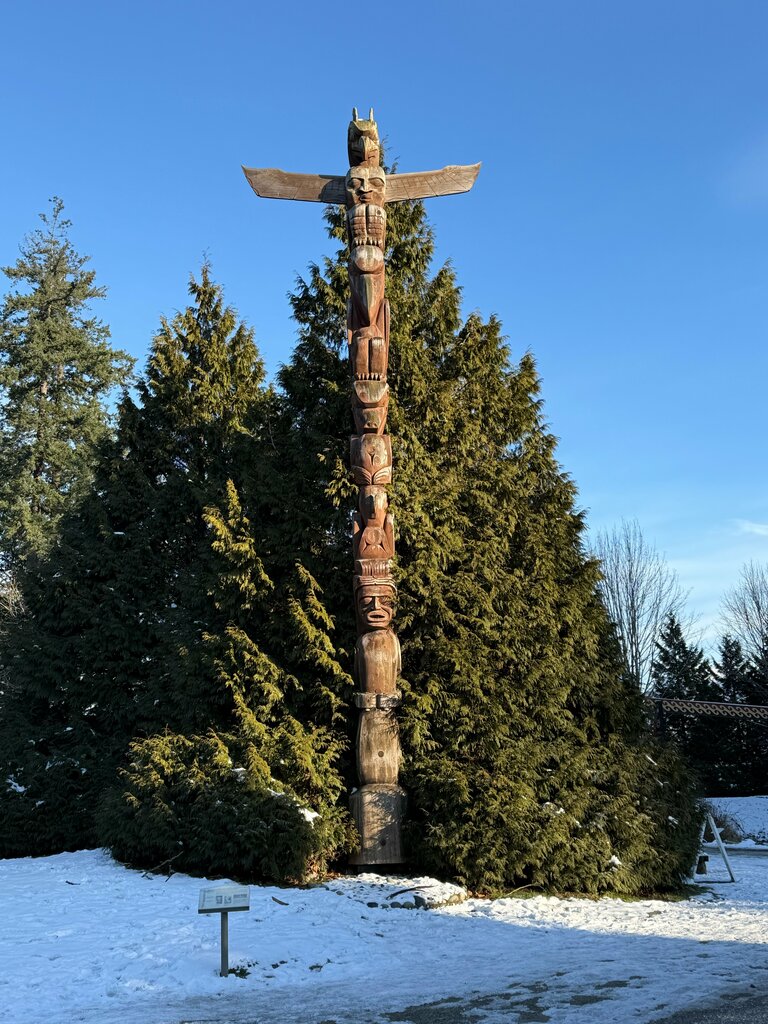 Landmark, attraction Stanley Park Totem Poles, Vancouver, photo